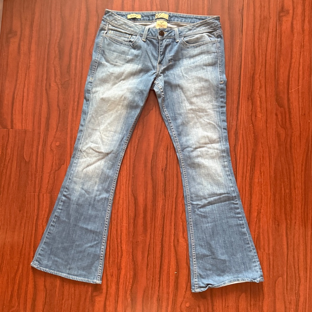 William Rast Blue Flare Wide Leg Jeans